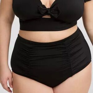 Nwot Torrid High-Rise Ruched Swim Bottom